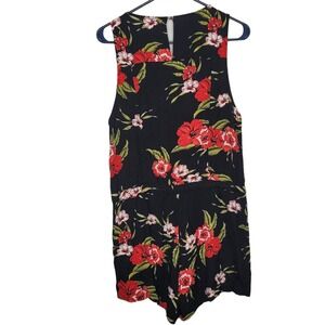GUESS Los Angeles  Womens Floral Dress Size S Casual Pockets Draw String Waist